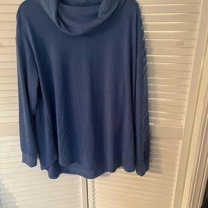 Blue cowl neck light weight sweater​